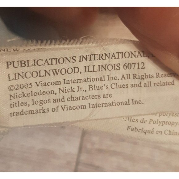 Blues Clues Blue Puppy Dog Plush Viacom Nick Jr Stuffed Animal Toy 7” Paw Print - Picture 5 of 6